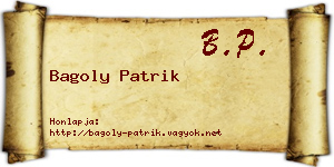 Bagoly Patrik névjegykártya