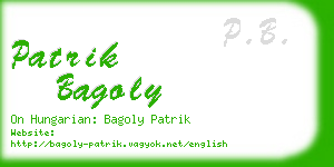patrik bagoly business card